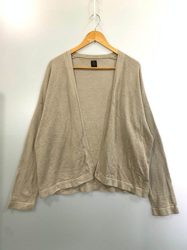 【中古品】【メンズ】 BATONER バトナー NO BUTTON CARDIGAN BN-23SM-075 ノーボタンカーディガン メンズ トップス 薄手 140-260403-em-17-min サイズ：2 カラー：ベージュ系 万代Net店