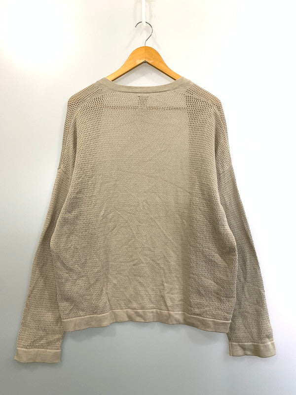 【中古品】【メンズ】 BATONER バトナー NO BUTTON CARDIGAN BN-23SM-075 ノーボタンカーディガン メンズ トップス 薄手 140-260403-em-17-min サイズ：2 カラー：ベージュ系 万代Net店