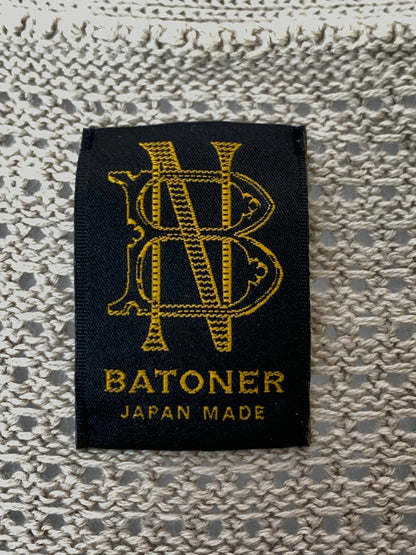 【中古品】【メンズ】 BATONER バトナー NO BUTTON CARDIGAN BN-23SM-075 ノーボタンカーディガン メンズ トップス 薄手 140-260403-em-17-min サイズ：2 カラー：ベージュ系 万代Net店