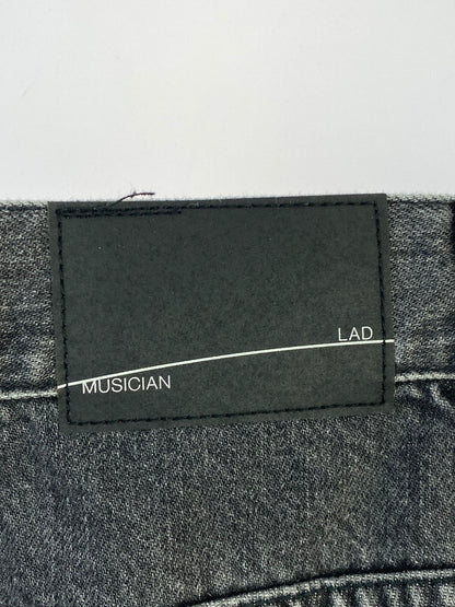 【中古品】【メンズ】 LAD MUSICIAN ラッドミュージシャン 23SS 12OZ DENIM BAGGY PANTS 2123-503 12オンス デニム バギーパンツ メンズ ボトムス ジーンズ 151-260403-em-48-min サイズ：42 カラー：インディゴブラック 万代Net店