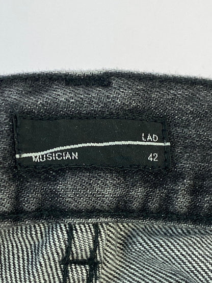 【中古品】【メンズ】 LAD MUSICIAN ラッドミュージシャン 23SS 12OZ DENIM BAGGY PANTS 2123-503 12オンス デニム バギーパンツ メンズ ボトムス ジーンズ 151-260403-em-48-min サイズ：42 カラー：インディゴブラック 万代Net店