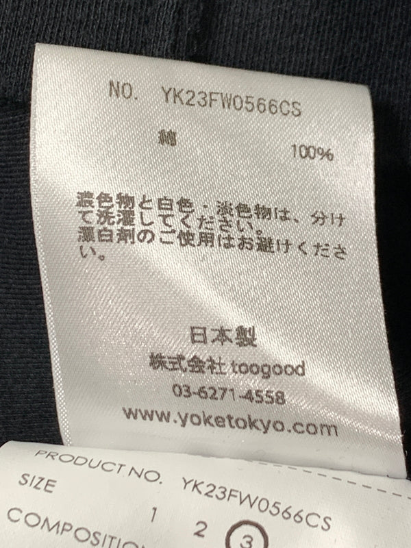 【中古品】【メンズ】 YOKE ヨーク YK23FW0566CS 23AW HIGH NECK LONG SLEEVE TEE 長袖Tシャツ ロングスリーブ ハイネック 140-260729-AS-29-min サイズ：3 カラー：ブラック 万代Net店