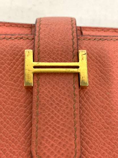 【現状渡し品】【レディース】 HERMES エルメス ベアンスフレ 長財布 ロングウォレット 181-260407-AS-27-min カラー：コーラルピンク 万代Net店
