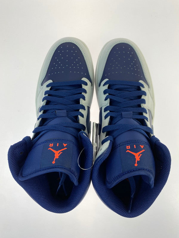 【中古品】【メンズ】 NIKE ナイキ AIR JORDAN 1 MID DQ8426-403 BLUE VOID エアジョーダン 1 ミッド スニーカー 靴 シューズ メンズ 160-260403-em-70-min サイズ：27.0cm カラー：ホワイト/ネイビー 万代Net店