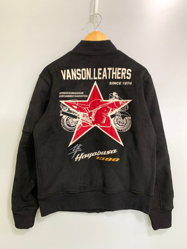 【中古品】【メンズ】 VANSON バンソン SUZUKI HAYABUSA BONDING MA-1 FLIGHT JACKET SMV-2507 スズキ ハヤブサ ボンディング MA-1 フライトジャケット アウター 145-260404-kk-10-min サイズ：L カラー：ブラック 万代Net店