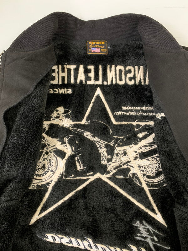 【中古品】【メンズ】 VANSON バンソン SUZUKI HAYABUSA BONDING MA-1 FLIGHT JACKET SMV-2507 スズキ ハヤブサ ボンディング MA-1 フライトジャケット アウター 145-260404-kk-10-min サイズ：L カラー：ブラック 万代Net店