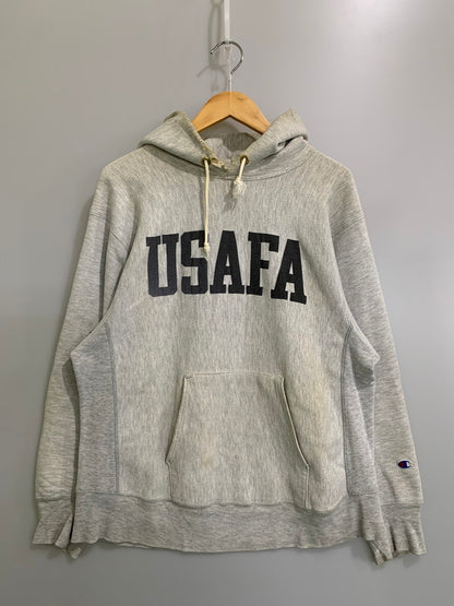 【現状渡し品】【メンズ】 Champion チャンピオン 80's USAFA REVERSE WEAVE PULLOVER HOODIE VINTAGE 80年代 空軍士官学校 リバースウィーブ プルオーバーフーディー トップス パーカー ヴィンテージ 146-260404-kk-07-min サイズ：L カラー：グレー 万代Net店