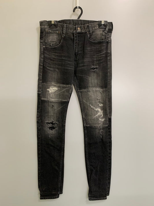 【中古品】【メンズ】 MIHARA YASUHIRO ミハラヤスヒロ 16AW DAMAGE CRASH DENIM PANTS 51022156 2016年秋冬 ダメージクラッシュ デニムパンツ ボトムス 151-260407-KS-01-min サイズ：48 カラー：ブラック系 万代Net店