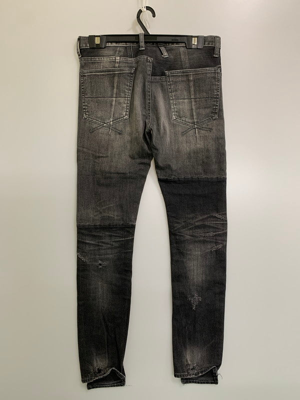 【中古品】【メンズ】 MIHARA YASUHIRO ミハラヤスヒロ 16AW DAMAGE CRASH DENIM PANTS 51022156 2016年秋冬 ダメージクラッシュ デニムパンツ ボトムス 151-260407-KS-01-min サイズ：48 カラー：ブラック系 万代Net店