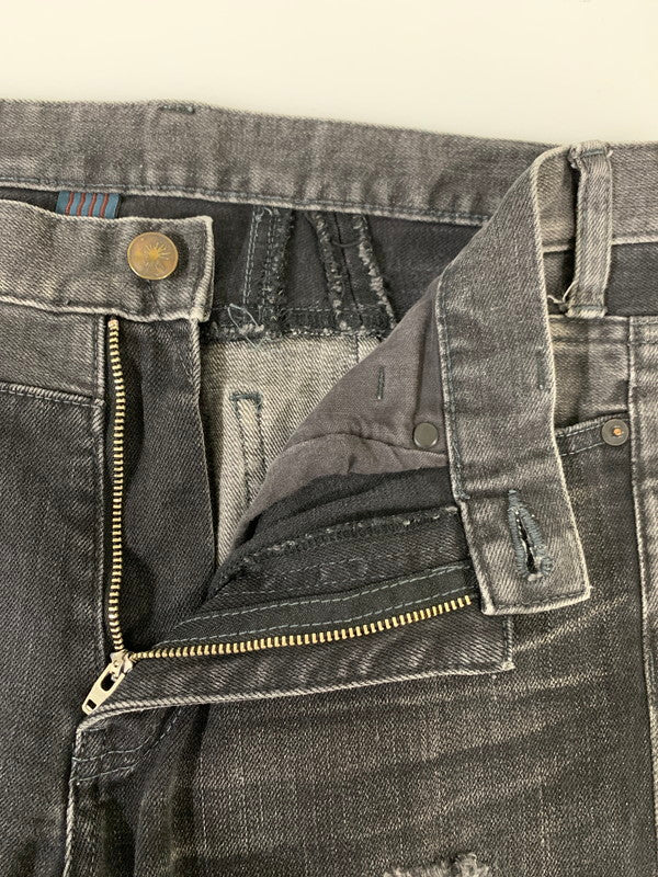 【中古品】【メンズ】 MIHARA YASUHIRO ミハラヤスヒロ 16AW DAMAGE CRASH DENIM PANTS 51022156 2016年秋冬 ダメージクラッシュ デニムパンツ ボトムス 151-260407-KS-01-min サイズ：48 カラー：ブラック系 万代Net店