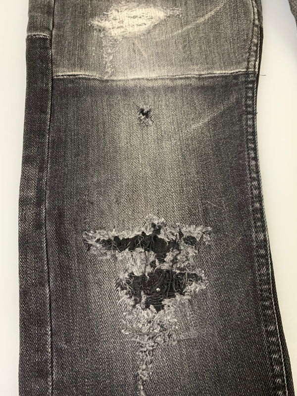 【中古品】【メンズ】 MIHARA YASUHIRO ミハラヤスヒロ 16AW DAMAGE CRASH DENIM PANTS 51022156 2016年秋冬 ダメージクラッシュ デニムパンツ ボトムス 151-260407-KS-01-min サイズ：48 カラー：ブラック系 万代Net店