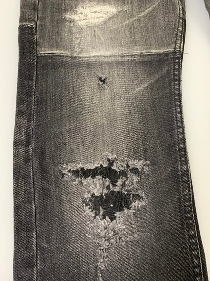 【中古品】【メンズ】 MIHARA YASUHIRO ミハラヤスヒロ 16AW DAMAGE CRASH DENIM PANTS 51022156 2016年秋冬 ダメージクラッシュ デニムパンツ ボトムス 151-260407-KS-01-min サイズ：48 カラー：ブラック系 万代Net店