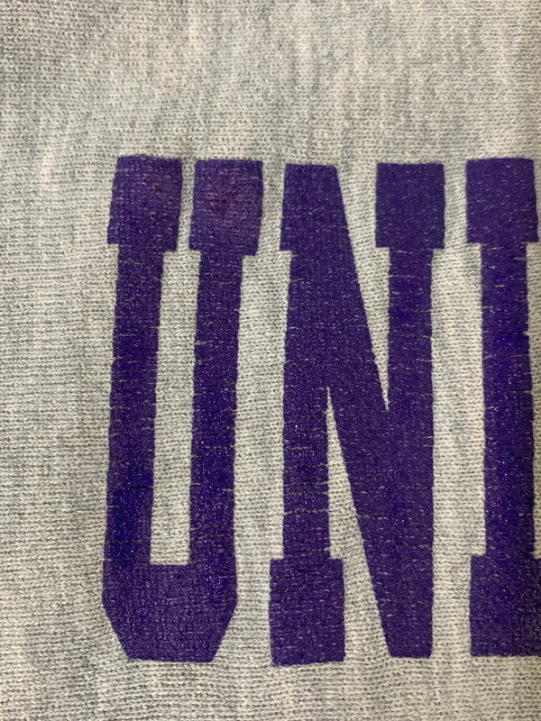 【現状渡し品】【メンズ】 Champion チャンピオン 90's UNIVERSITY OF ST.THOMAS REVERSE WEAVE CREWNECK SWEATSHIRT 90年代 セント・トーマス大学 リバースウィーブ クルーネックスウェットシャツ トップス トレーナー 146-260404-kk-06-min サイズ：XL カラー：グレー 万代Net店