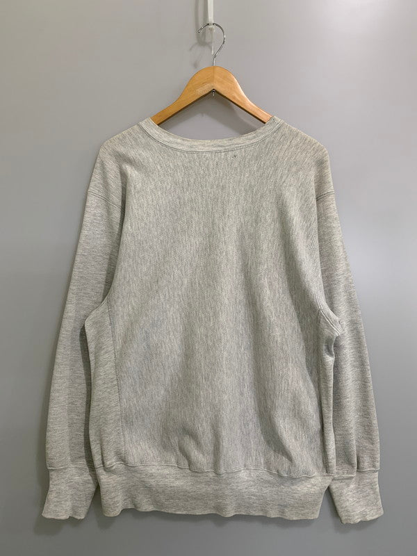 【現状渡し品】【メンズ】 Champion チャンピオン 90's UNIVERSITY OF ST.THOMAS REVERSE WEAVE CREWNECK SWEATSHIRT 90年代 セント・トーマス大学 リバースウィーブ クルーネックスウェットシャツ トップス トレーナー 146-260404-kk-06-min サイズ：XL カラー：グレー 万代Net店