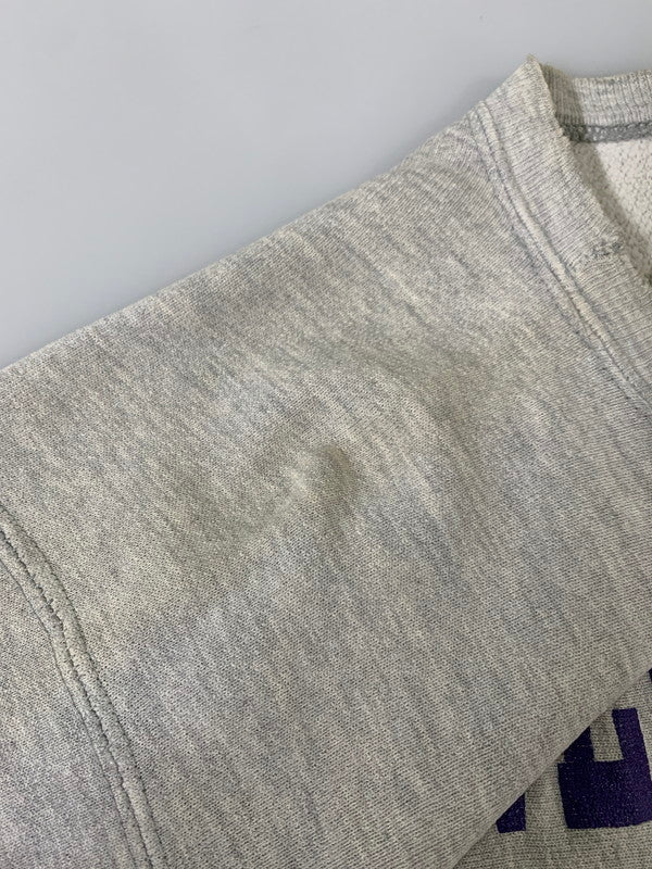 【現状渡し品】【メンズ】 Champion チャンピオン 90's UNIVERSITY OF ST.THOMAS REVERSE WEAVE CREWNECK SWEATSHIRT 90年代 セント・トーマス大学 リバースウィーブ クルーネックスウェットシャツ トップス トレーナー 146-260404-kk-06-min サイズ：XL カラー：グレー 万代Net店