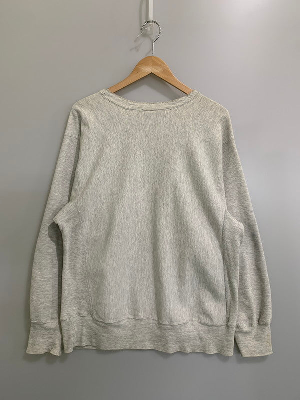 【現状渡し品】【メンズ】 Champion チャンピオン 90's FRANKLIN PIERCE COLLEGE REVERSE WEAVE CREWNECK SWEATSHIRT 90年代 フランクリン・ピアス大学 リバースウィーブ クルーネックスウェットシャツ トップス トレーナー 146-260404-kk-05-min サイズ：XL カラー：グレー 万代Net店