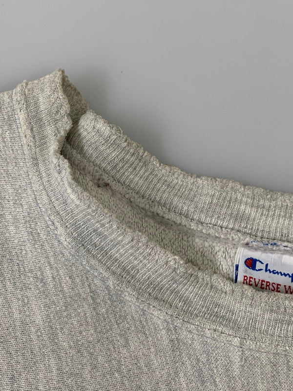 【現状渡し品】【メンズ】 Champion チャンピオン 90's FRANKLIN PIERCE COLLEGE REVERSE WEAVE CREWNECK SWEATSHIRT 90年代 フランクリン・ピアス大学 リバースウィーブ クルーネックスウェットシャツ トップス トレーナー 146-260404-kk-05-min サイズ：XL カラー：グレー 万代Net店