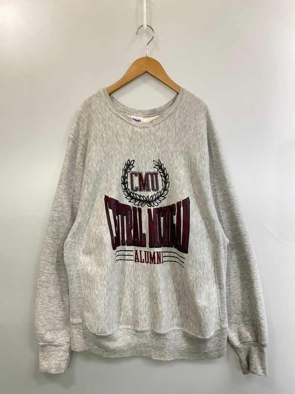 【現状渡し品】【メンズ】 MVP 90S CENTRAL MICHIGAN SWEATSHIRT 90年代 MVP セントラル・ミシガン スウェットシャツ メンズ トップス ヴィンテージ 146-260717-em-41-min サイズ：XL カラー：グレー 万代Net店