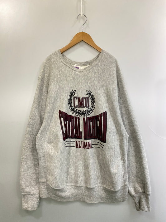 【現状渡し品】【メンズ】 MVP 90S CENTRAL MICHIGAN SWEATSHIRT 90年代 MVP セントラル・ミシガン スウェットシャツ メンズ トップス ヴィンテージ 146-260717-em-41-min サイズ：XL カラー：グレー 万代Net店