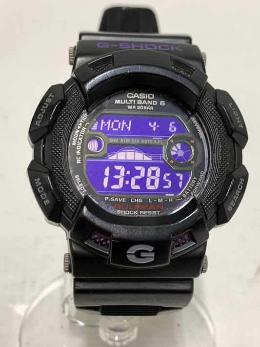 【中古品】【メンズ】 G-SHOCK ジーショック GW-9110BP-1JF GULFMAN デジタル ソーラー腕時計 196-260407-AS-23-min カラー：ブラック/パープル 万代Net店
