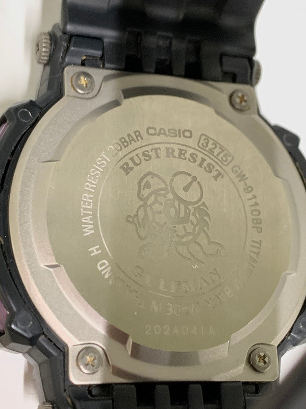 【中古品】【メンズ】 G-SHOCK ジーショック GW-9110BP-1JF GULFMAN デジタル ソーラー腕時計 196-260407-AS-23-min カラー：ブラック/パープル 万代Net店