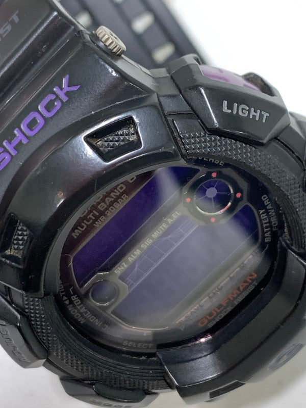【中古品】【メンズ】 G-SHOCK ジーショック GW-9110BP-1JF GULFMAN デジタル ソーラー腕時計 196-260407-AS-23-min カラー：ブラック/パープル 万代Net店