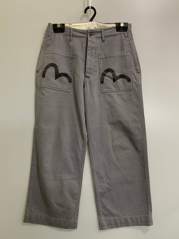 【中古品】【メンズ】 EVISU エヴィス カモメ ワークパンツ メンズ ボトムス 156-260407-KS-05-min サイズ：31 カラー：グレー系 万代Net店
