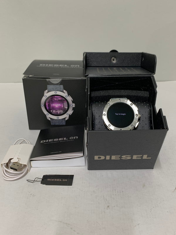 【中古品】【メンズ】 DIESEL ON ディーゼルオン DZT2015 SMARTWATCH 腕時計 197-260407-AS-25-min カラー：シルバー 万代Net店