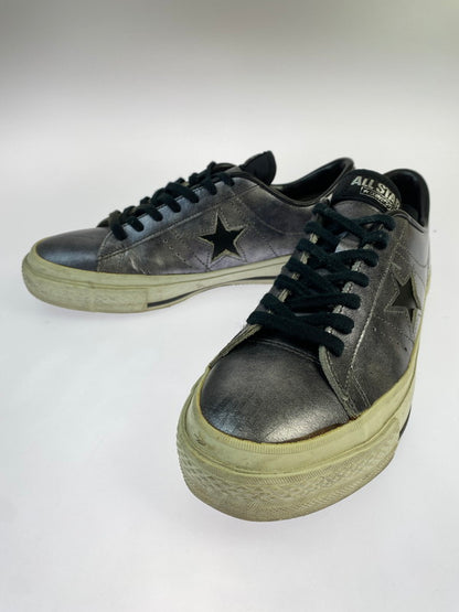【中古品】【メンズ】 CONVERSE コンバース ONE STAR METALIC ワンスター メタリック スニーカー 靴 163-260410-jt-02-min サイズ：７1/2 カラー：ブラック系 万代Net店
