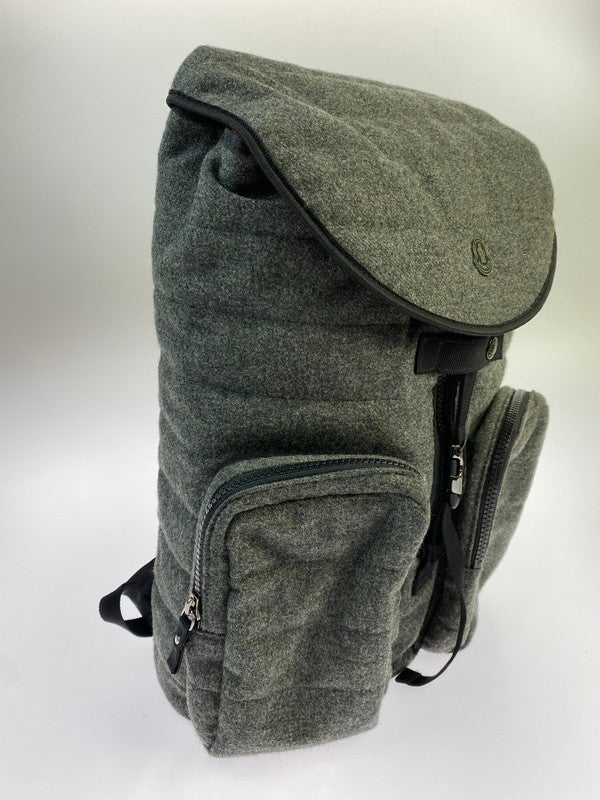 【中古品】【メンズ/レディース】 MONCLER モンクレール ZAINO WOOL BACKPACK ザイノ ウール バックパック RN116347 カバン 188-260410-jt-08-min カラー：グレー 万代Net店