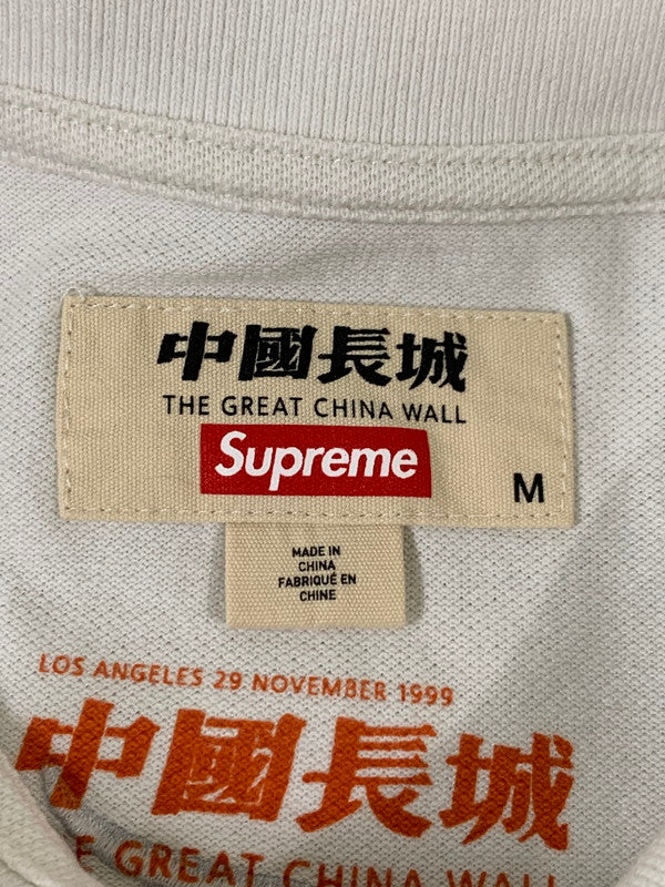 【中古品】【メンズ】 SUPREME×THE GREAT CHINA WALL シュプリーム ザ グレート チャイナ ウォール DRAGON POLO ドラゴン ポロシャツ メンズ トップス 149-260407-KS-14-min サイズ：M カラー：ホワイト/ピンク 万代Net店