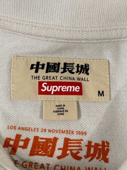 【中古品】【メンズ】 SUPREME×THE GREAT CHINA WALL シュプリーム ザ グレート チャイナ ウォール DRAGON POLO ドラゴン ポロシャツ メンズ トップス 149-260407-KS-14-min サイズ：M カラー：ホワイト/ピンク 万代Net店