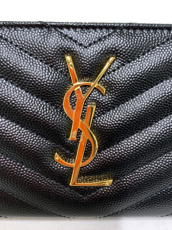 【中古品】【レディース】 SAINT LAURENT サンローラン 358094 ROUND ZIP WALLET 長財布 ロングウォレット 181-260407-AS-22-min カラー：ブラック 万代Net店