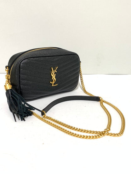 【中古品】【レディース】 SAINT LAURENT サンローラン 612579 LOU MINI BAG ミニバッグ カバン 180-260407-AS-21-min カラー：ブラック 万代Net店