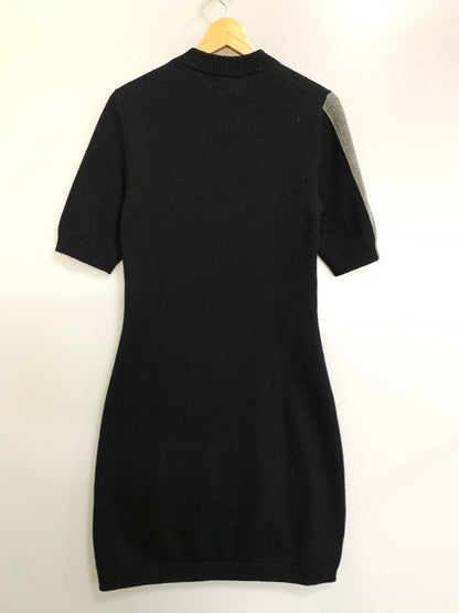 【中古品】【レディース】 LOUIS VUITTON ルイ・ヴィトン INTARSIA SIGNATURE DRESS インターシャ シグネチャー ドレス ニット ワンピース 168-260410-jt-01-min サイズ：M カラー：ブラック 万代Net店