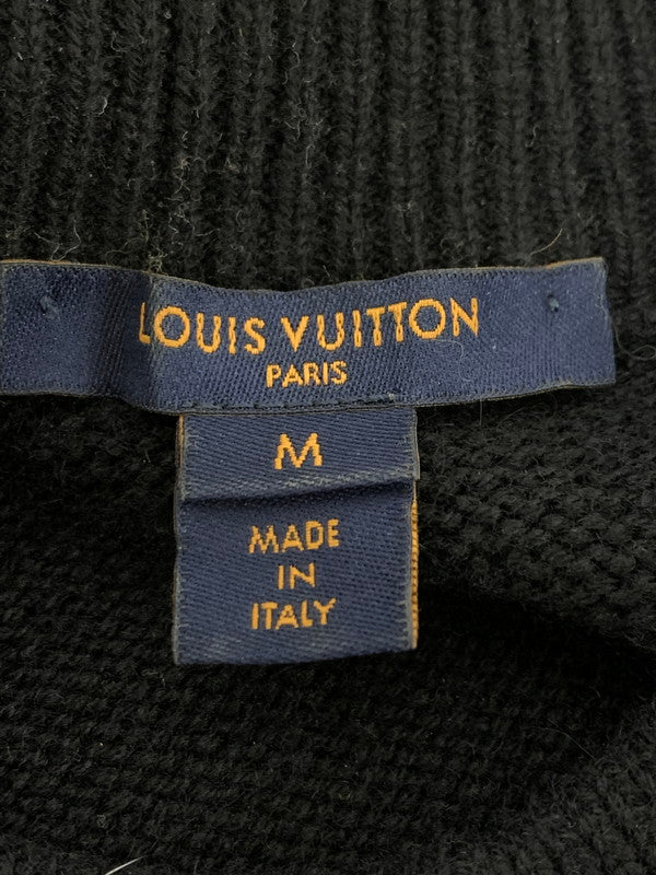 【中古品】【レディース】 LOUIS VUITTON ルイ・ヴィトン INTARSIA SIGNATURE DRESS インターシャ シグネチャー ドレス ニット ワンピース 168-260410-jt-01-min サイズ：M カラー：ブラック 万代Net店