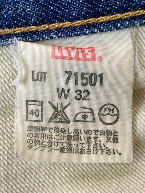 【現状渡し品】【メンズ】 Levi's リーバイス 日本製 71501 BIG"E" DENIM PANTS デニムパンツ ボトムス 157-260408-zi-04-min サイズ：W32 カラー：インディゴ 万代Net店