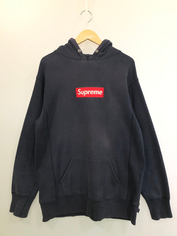 【中古品】【メンズ】 SUPREME シュプリーム BOX LOGO HOODED SWEATSHIRT 2000年初期 ボックスロゴ フーデッド スウェットシャツ トップス プルオーバーフーディー パーカー 149-260607-SH-03-hon カラー：ネイビー系 万代Net店