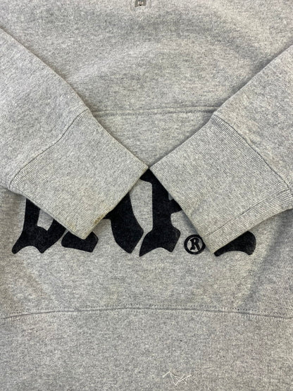 【現状渡し品】【メンズ】 A BATHING APE アベイシングエイプ HALF ZIP PULLOVER HOODIE ハーフジップ プルオーバー フーディ パーカー メンズ トップス 142-260410-KS-05-min サイズ：S カラー：グレー 万代Net店