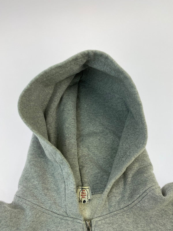 【現状渡し品】【メンズ】 A BATHING APE アベイシングエイプ HALF ZIP PULLOVER HOODIE ハーフジップ プルオーバー フーディ パーカー メンズ トップス 142-260410-KS-05-min サイズ：S カラー：グレー 万代Net店