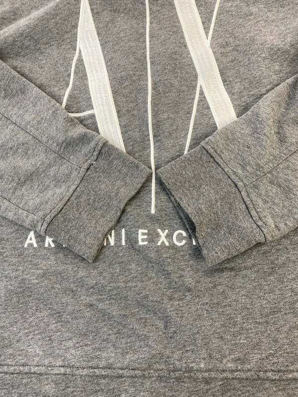 【中古品】【メンズ】 ARMANI EXCHANGE アルマーニエクスチェンジ 8NZMPA LOGO SWEATSHIRT ゴスウェットシャツ 長袖 トレーナー 141-260410-KS-03-min サイズ：M カラー：グレー 万代Net店