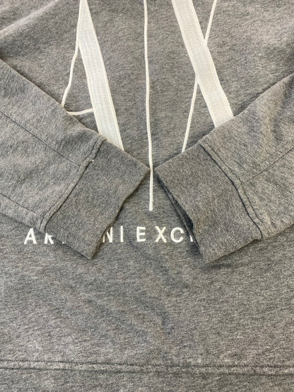 【中古品】【メンズ】 ARMANI EXCHANGE アルマーニエクスチェンジ 8NZMPA LOGO SWEATSHIRT ゴスウェットシャツ 長袖 トレーナー 141-260410-KS-03-min サイズ：M カラー：グレー 万代Net店