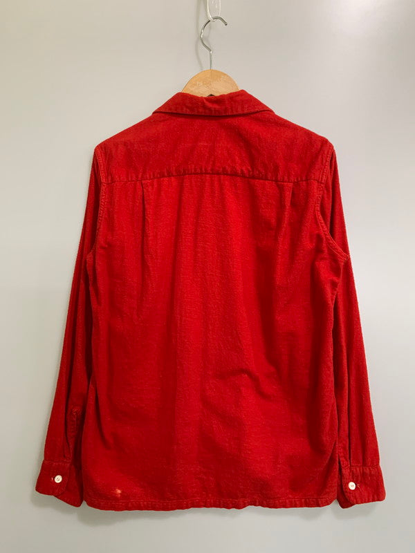 【中古品】【メンズ】 PILGRIM ピルグリム 60's WOOL SHIRT 60年代 ウールシャツ ヴィンテージ トップス 146-260412-SH-11-min カラー：レッド 万代Net店