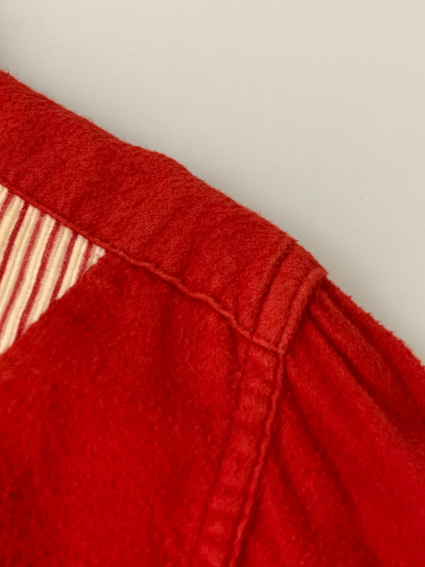 【中古品】【メンズ】 PILGRIM ピルグリム 60's WOOL SHIRT 60年代 ウールシャツ ヴィンテージ トップス 146-260412-SH-11-min カラー：レッド 万代Net店