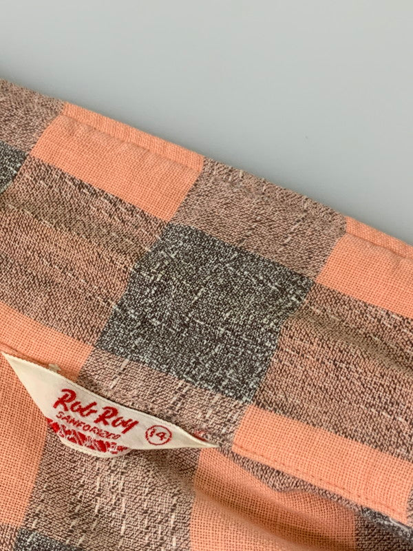 【中古品】【メンズ】 ROB ROY ロブロイ プルオーバーシャツ ロングスリーブシャツ トップス 146-260412-SH-06-min サイズ：14 カラー：ピンク/グレー 万代Net店