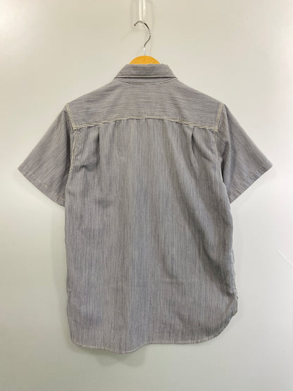 【中古品】【メンズ】 FIVE BROTHER ファイブブラザー 復刻 ストライプ ハーフジップ シャツ トップス 146-260626-jt-12-min サイズ：S カラー：ストライプ 万代Net店