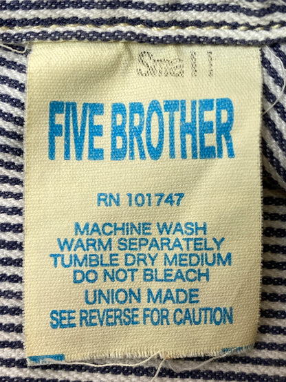 【中古品】【メンズ】 FIVE BROTHER ファイブブラザー 復刻 ストライプ ハーフジップ シャツ トップス 146-260626-jt-12-min サイズ：S カラー：ストライプ 万代Net店