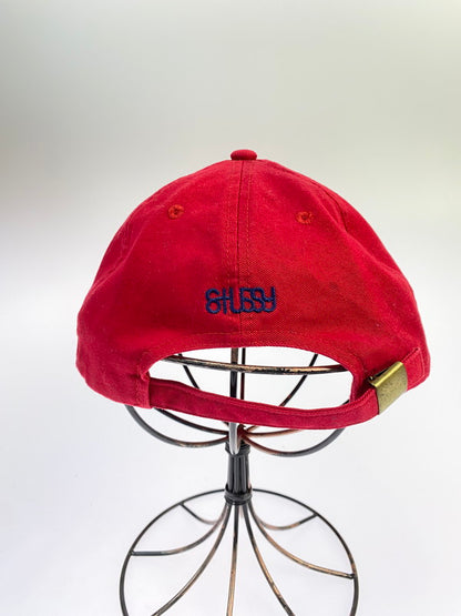 【中古品】【メンズ】 OLD STUSSY オールドステューシー 90S 6PANEL CAP キャップ 帽子 185-260415-AS-44-min カラー：レッド 万代Net店