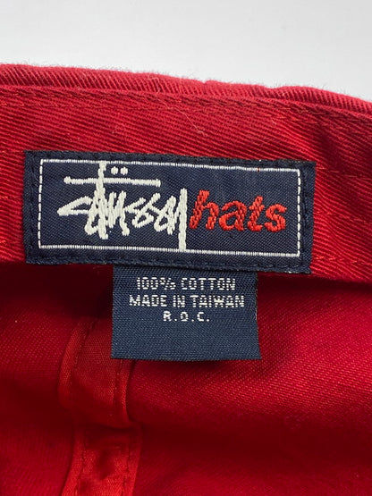 【中古品】【メンズ】 OLD STUSSY オールドステューシー 90S 6PANEL CAP キャップ 帽子 185-260415-AS-44-min カラー：レッド 万代Net店