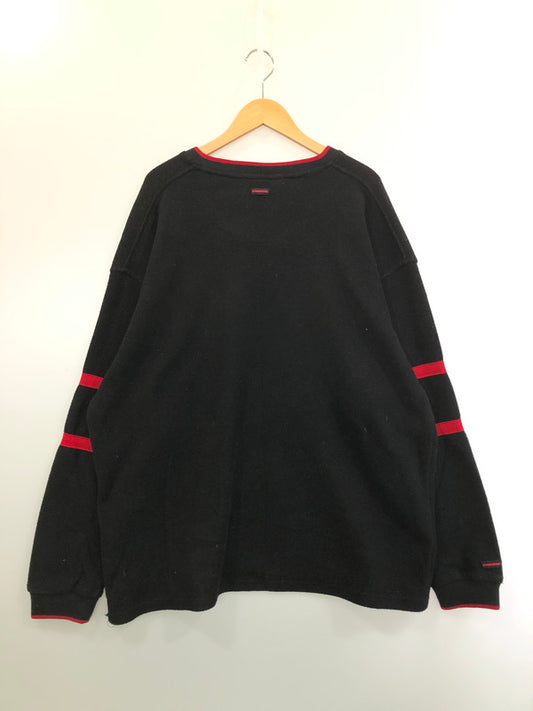 【現状渡し品】【メンズ】 FUBU フブ SPORTS COLLECTION SWEATSHIRT スウェットシャツ Vネック 146-260415-AS-22-min サイズ：L カラー：ブラック 万代Net店